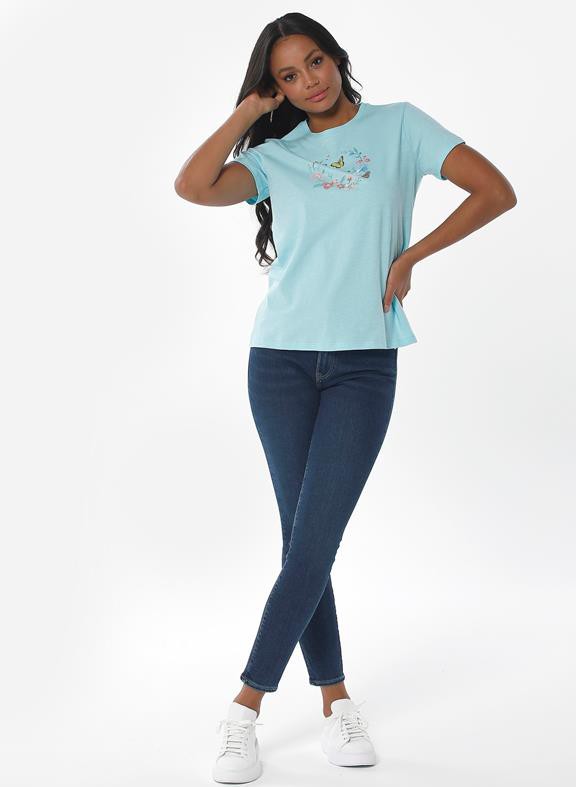 T-Shirt Butterflies Print Blue from Shop Like You Give a Damn