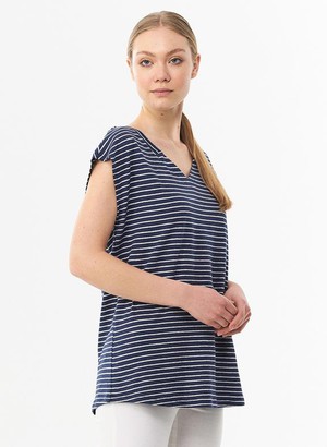 Striped T-Shirt Organic Cotton Linen from Shop Like You Give a Damn