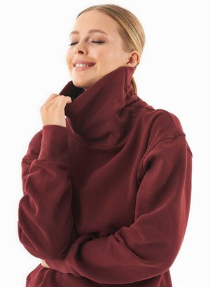 Sweater Turtleneck Organic Cotton Bordeaux from Shop Like You Give a Damn