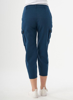 Cargo Pants Linen Blend Dark Blue from Shop Like You Give a Damn