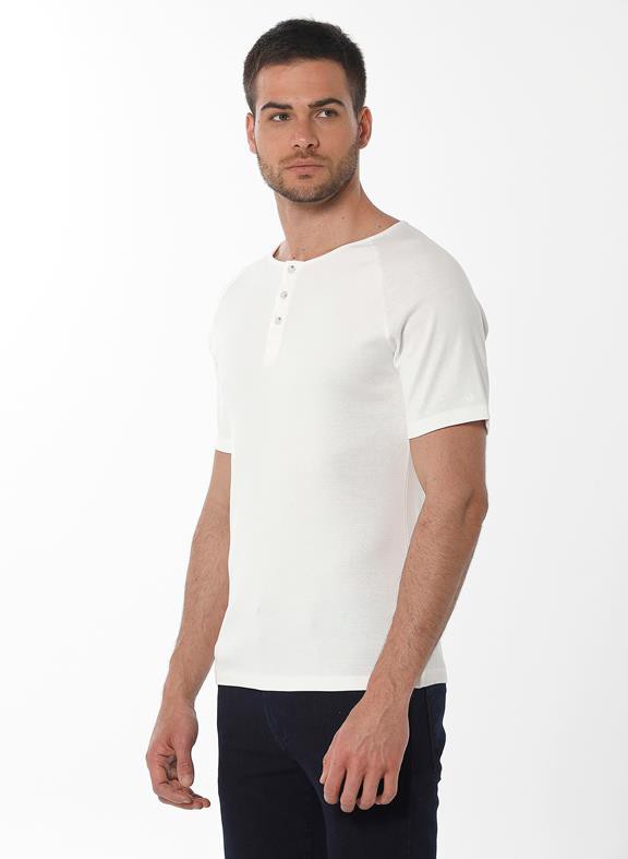 Henley T-Shirt Off White from Shop Like You Give a Damn