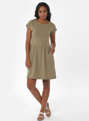 Slub Jersey Dress Olive Green from Shop Like You Give a Damn