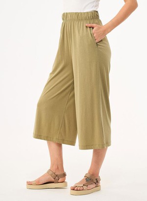 Trousers 3/4 Length Olive from Shop Like You Give a Damn