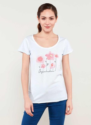T-Shirt With Floral Motifs from Shop Like You Give a Damn