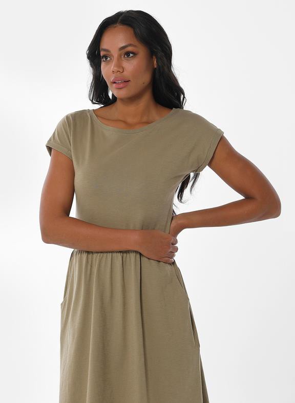 Slub Jersey Dress Olive Green from Shop Like You Give a Damn