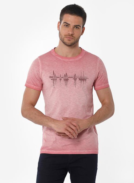 T-Shirt Boats Print Pink from Shop Like You Give a Damn