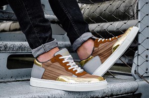 Sneakers Wood Brown Gold from Shop Like You Give a Damn