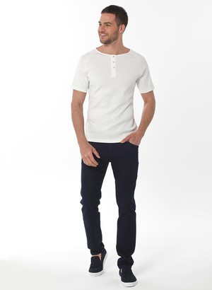 Henley T-Shirt Off White from Shop Like You Give a Damn