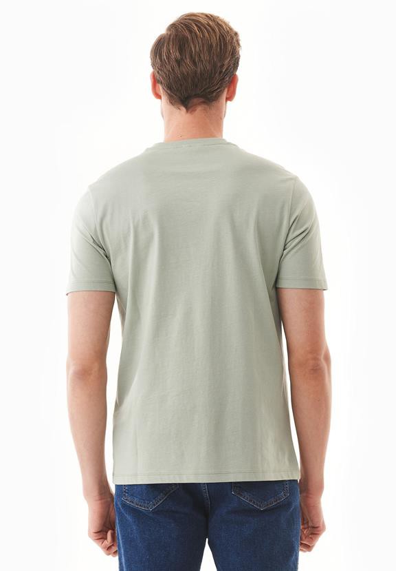 T-Shirt With Compass Print Olive Grey from Shop Like You Give a Damn