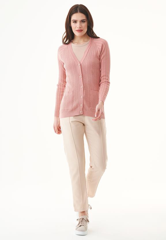 Cardigan With Buttons Dusty Blush from Shop Like You Give a Damn