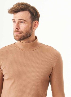 Turtleneck Longsleeve Light Brown from Shop Like You Give a Damn