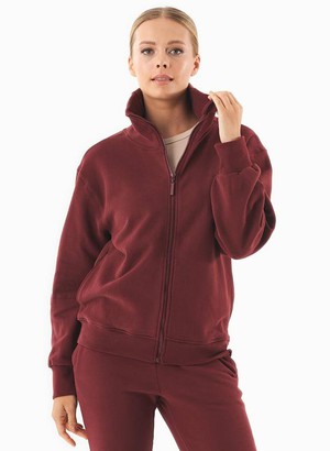 Soft Touch Sweat Jacket Bordeaux from Shop Like You Give a Damn