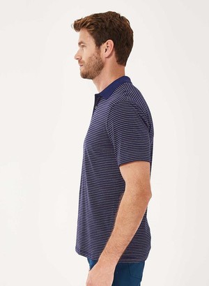 Striped Polo Shirt Navy from Shop Like You Give a Damn
