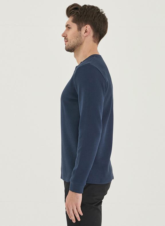 Top Long Sleeves Organic Cotton Navy from Shop Like You Give a Damn