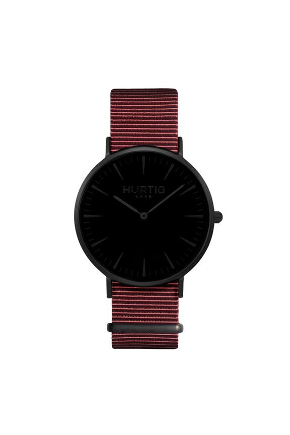 Montezuma Nato Watch All Black & Maroon from Shop Like You Give a Damn