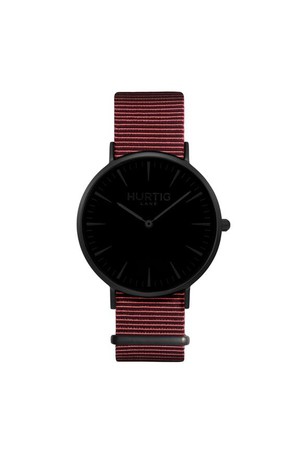 Montezuma Nato Watch All Black & Maroon from Shop Like You Give a Damn