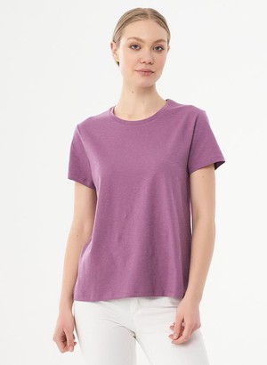 Basic T-Shirt Organic Cotton Purple from Shop Like You Give a Damn