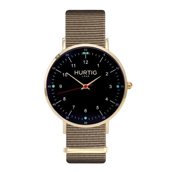 Moderna Nato Watch Gold, Black & Sand from Shop Like You Give a Damn