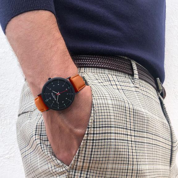Moderno Watch All Black & Cognac from Shop Like You Give a Damn