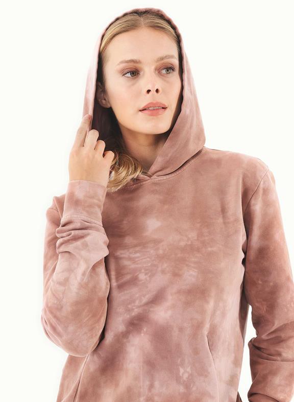 Tie-Dye Sweat Hoodie Organic Cotton Misty Rose from Shop Like You Give a Damn