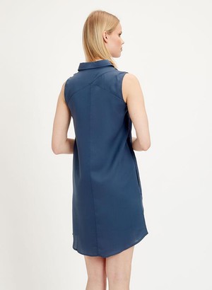 Tencel Shirt Dress Blue from Shop Like You Give a Damn