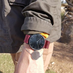Montezuma Nato Watch All Black & Maroon from Shop Like You Give a Damn