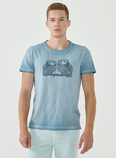 T-Shirt Owl Print Blue via Shop Like You Give a Damn