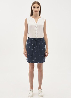 Tencel Short Skirt Navy Blue from Shop Like You Give a Damn