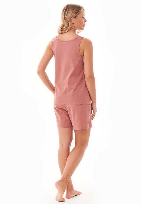 Korte Broek Pyjama Set Anndrea Klei Rood from Shop Like You Give a Damn