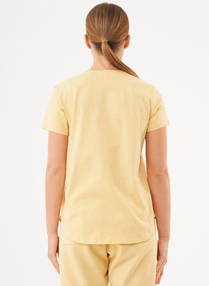 V-Neck T-Shirt Tuba Soft Yellow from Shop Like You Give a Damn