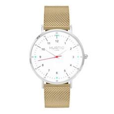 Moderna Steel Watch Silver, White & Gold via Shop Like You Give a Damn