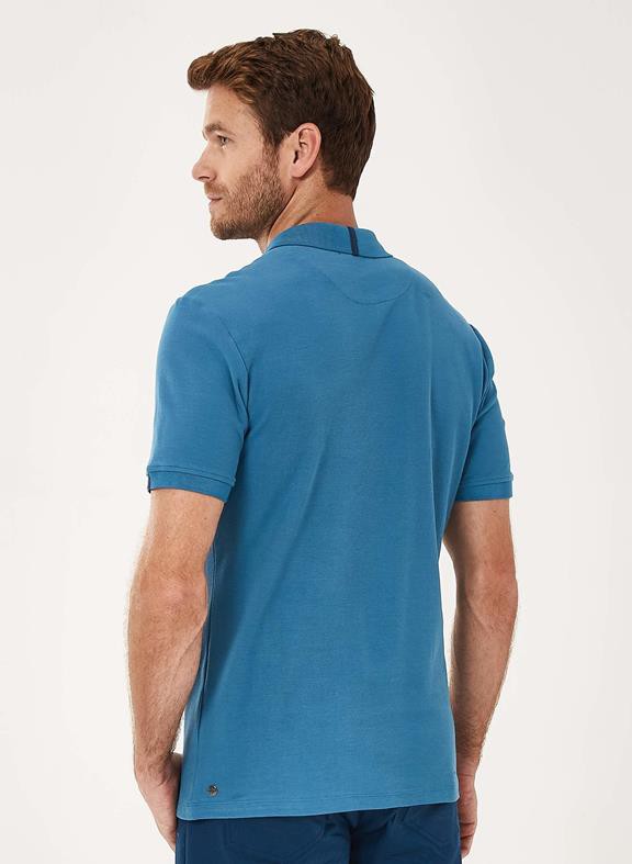 Polo Shirt V-Neck Blue from Shop Like You Give a Damn