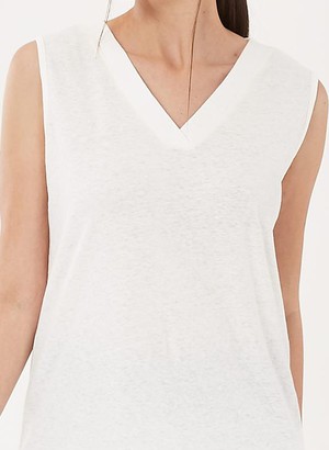 Top V-Neck White from Shop Like You Give a Damn