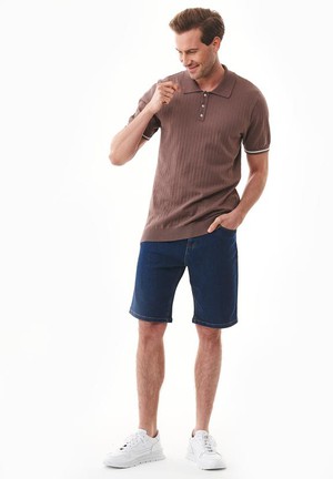 Denim Shorts Mid Blue from Shop Like You Give a Damn