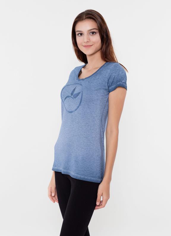 T-Shirt Organic Cotton Print Blue from Shop Like You Give a Damn