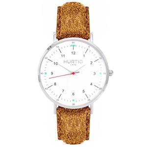 Moderna Tweed Watch Silver, White & Camel from Shop Like You Give a Damn