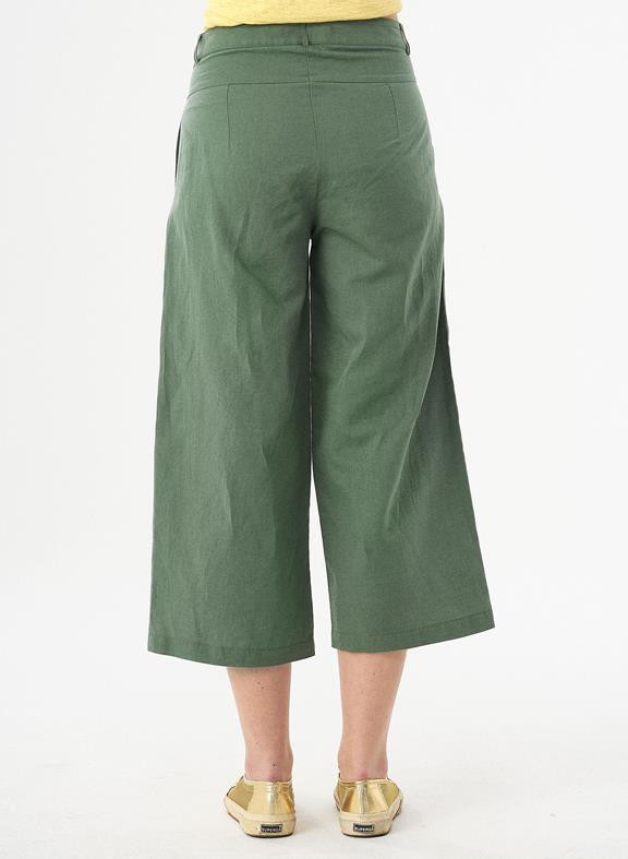 Culotte Pants Linen Mix Green from Shop Like You Give a Damn