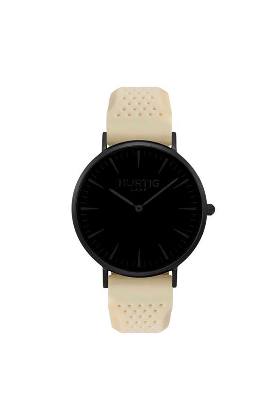 Attivo Rubber Watch All Black & Cream from Shop Like You Give a Damn