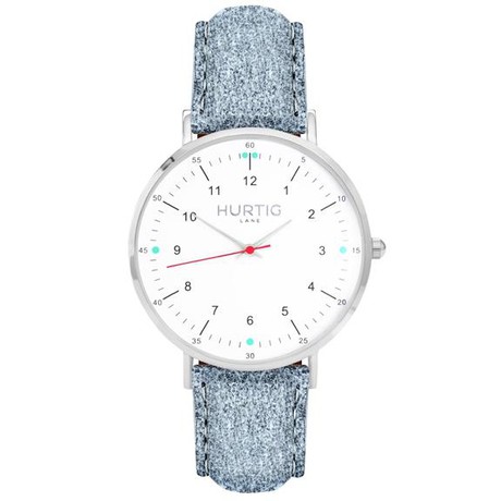 Moderna Tweed Watch Silver, White & Grey from Shop Like You Give a Damn