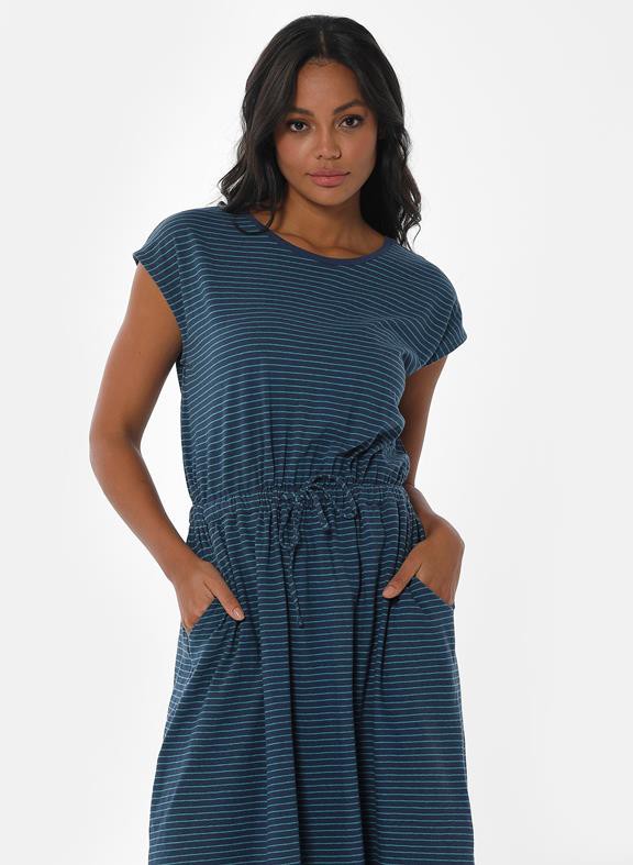 Striped Jersey Dress Navy from Shop Like You Give a Damn