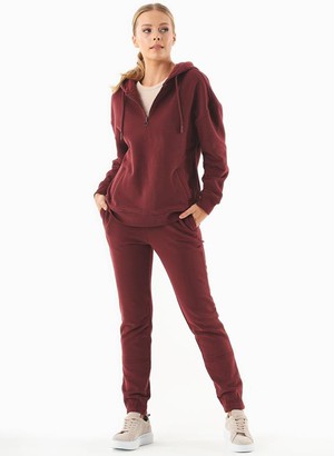 Sweat Hoodie Organic Cotton Bordeaux from Shop Like You Give a Damn