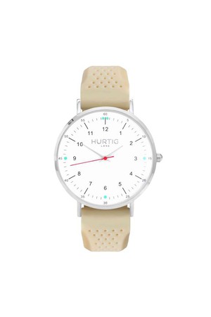 Moderno Rubber Watch Silver, White & Cream from Shop Like You Give a Damn