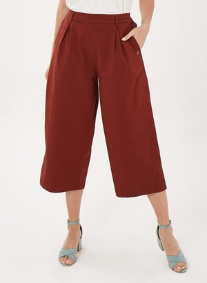 Culotte Pants Dark Red Brown from Shop Like You Give a Damn