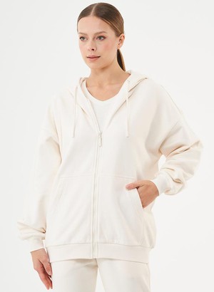 Sweat Cardigan Jale White from Shop Like You Give a Damn
