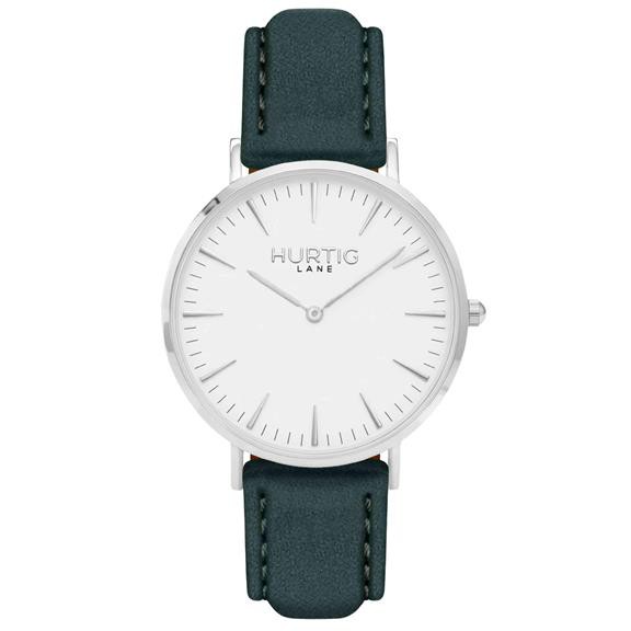 Women's Watch Hymnal Silver, White & Forest Green from Shop Like You Give a Damn
