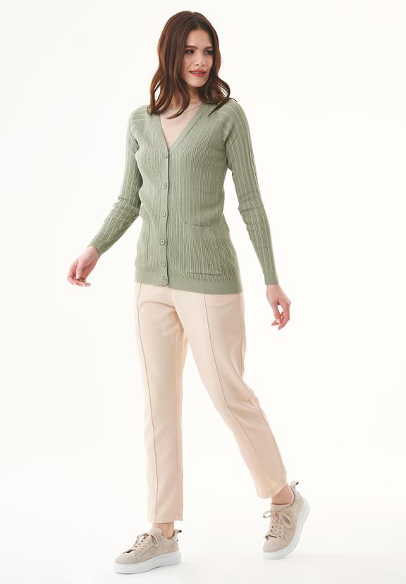 Cardigan With Buttons Olive Green from Shop Like You Give a Damn
