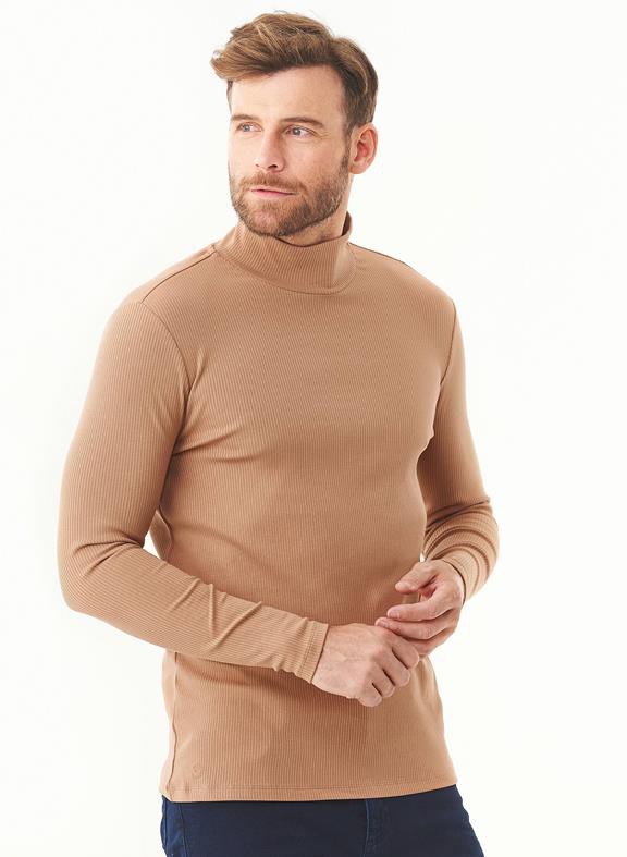 Turtleneck Longsleeve Light Brown from Shop Like You Give a Damn