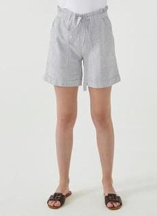 Paperbag Shorts Linen Blend Stripe via Shop Like You Give a Damn