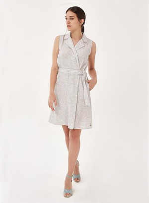 Midi Dress Print Light Grey from Shop Like You Give a Damn