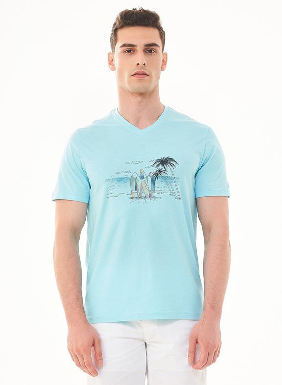 T-Shirt Beach Print Mint from Shop Like You Give a Damn